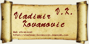 Vladimir Kovanović vizit kartica
